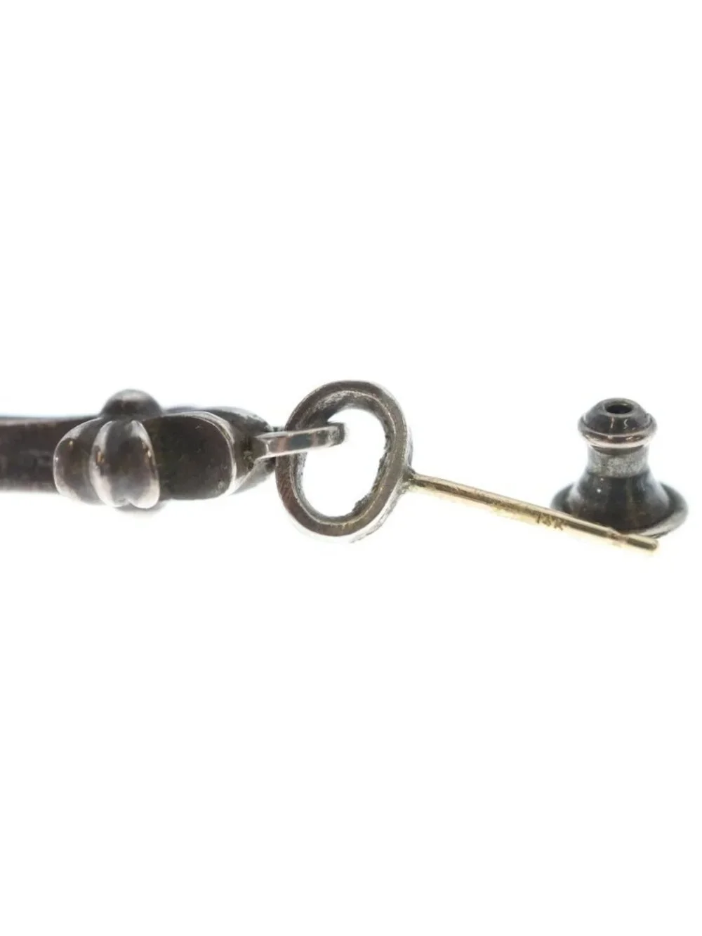 Chrome Hearts Bby Pprchn Baby Fat Cloth Drop Earrings Silver